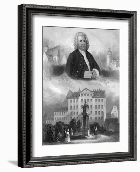 J S Bach and Places-H Bibby-Framed Art Print