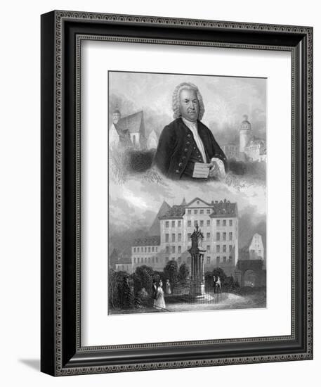 J S Bach and Places-H Bibby-Framed Art Print