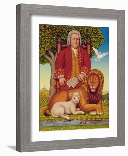 J.S. Bach's (1685-1750) Peaceable Kingdom, 2000-Frances Broomfield-Framed Giclee Print