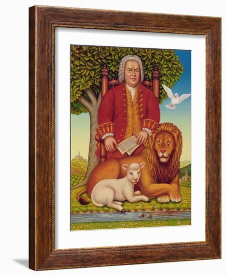 J.S. Bach's (1685-1750) Peaceable Kingdom, 2000-Frances Broomfield-Framed Giclee Print