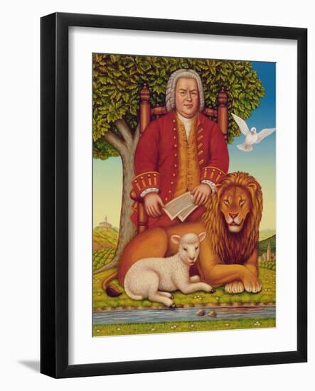 J.S. Bach's (1685-1750) Peaceable Kingdom, 2000-Frances Broomfield-Framed Giclee Print