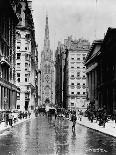 Wall Street and Trinity Church Spire, New York-J.S. Johnston-Framed Premier Image Canvas