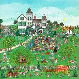 "Lawn Party," Saturday Evening Post Cover, August 1, 1974-J. Sickbert-Framed Giclee Print