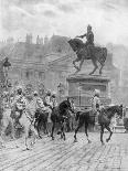 Bengal Mounted Lancers Passing the Statue of Joan of Arc, France, 1914-J Simont-Giclee Print