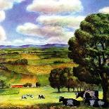 "Farm Landscape," Country Gentleman Cover, April 1, 1942-J. Steuart Curry-Giclee Print