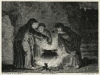 Macbeth, Act IV Scene I: The Witches in Their Cavern Gathered Around the Boiling Cauldron-J. Thompson-Art Print
