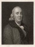 Benjamin Franklin the American Statesman Scientist and Philosopher-J. Thomson-Framed Art Print