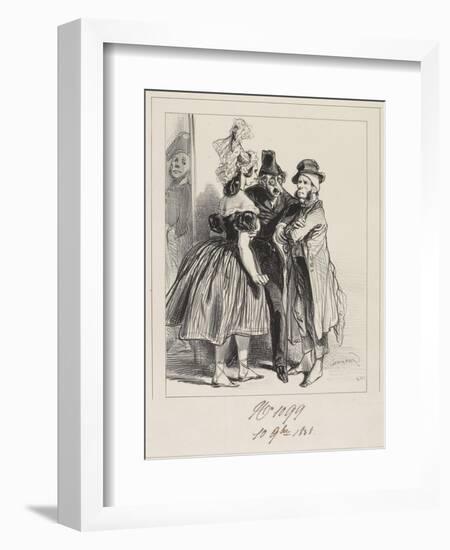 J'Vous Dis Que Vot' Femme a Insulté La Mienne, M'Sieu!, 1838-Paul Gavarni-Framed Giclee Print