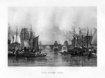 West India Dock, London, 19th Century-J Woods-Giclee Print