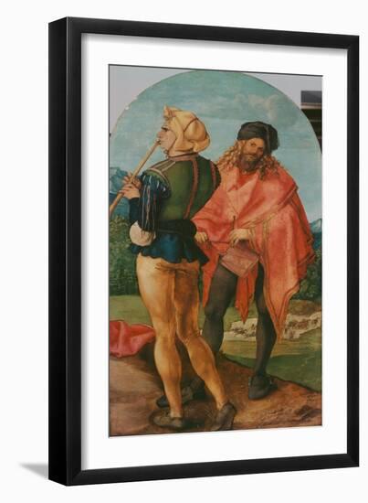 Jabach-Altar: Pfeifer und Trommler. 1503 - 05-Albrecht Durer-Framed Giclee Print