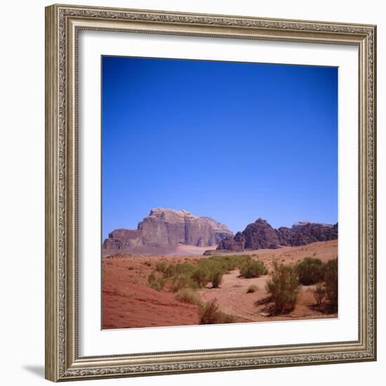 Jabal Rum, Desert Landscape in Southern Jordan, Wadi Rum, Jordan, Middle East-Christopher Rennie-Framed Photographic Print