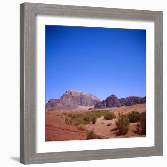 Jabal Rum, Desert Landscape in Southern Jordan, Wadi Rum, Jordan, Middle East-Christopher Rennie-Framed Photographic Print