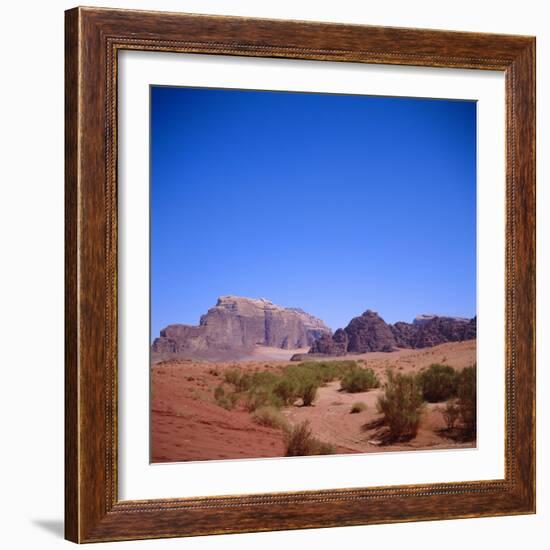 Jabal Rum, Desert Landscape in Southern Jordan, Wadi Rum, Jordan, Middle East-Christopher Rennie-Framed Photographic Print