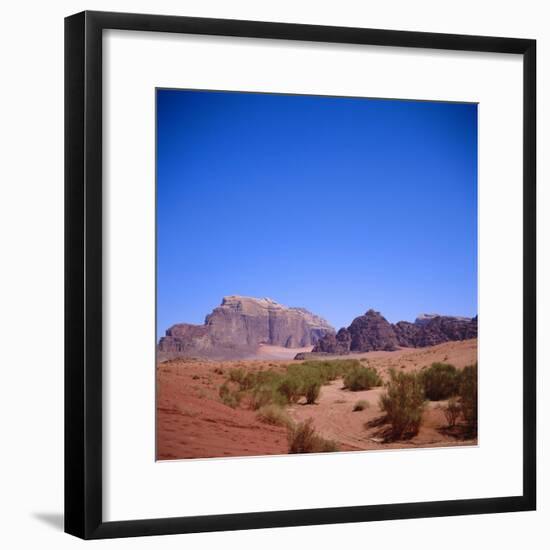 Jabal Rum, Desert Landscape in Southern Jordan, Wadi Rum, Jordan, Middle East-Christopher Rennie-Framed Photographic Print