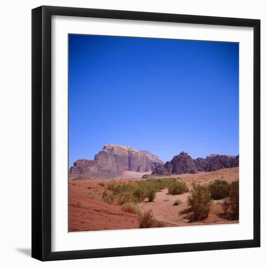 Jabal Rum, Desert Landscape in Southern Jordan, Wadi Rum, Jordan, Middle East-Christopher Rennie-Framed Photographic Print