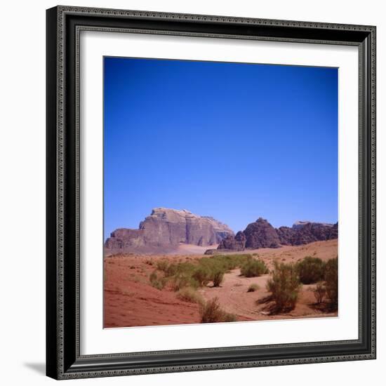 Jabal Rum, Desert Landscape in Southern Jordan, Wadi Rum, Jordan, Middle East-Christopher Rennie-Framed Photographic Print