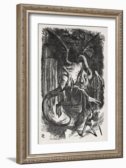 Jabberwocky from Through the-John Tenniel-Framed Giclee Print