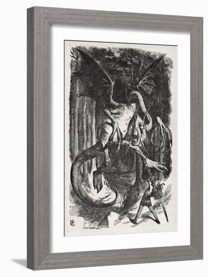 Jabberwocky from Through the-John Tenniel-Framed Giclee Print