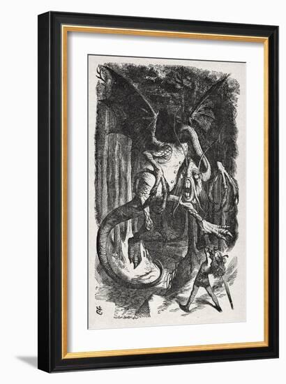 Jabberwocky from Through the-John Tenniel-Framed Giclee Print