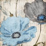 Soft Floral Blue Gray-Jace Grey-Art Print