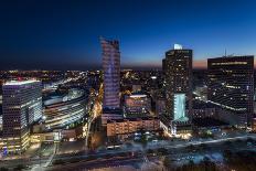 Night Panorama of Warsaw City Center-Jacek Kadaj-Framed Premier Image Canvas