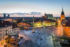 Old Town Panorama of Warsaw-Jacek Kadaj-Framed Premier Image Canvas