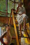 Satyr and a Model, 1913 (Oil on Canvas)-Jacek Malczewski-Giclee Print