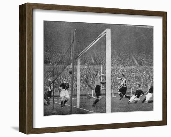 Jack Allen Heads Newcastle's First Goal, Fa Cup Final, Wembley, London, 1932-null-Framed Giclee Print