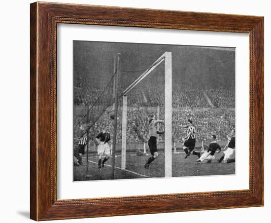 Jack Allen Heads Newcastle's First Goal, Fa Cup Final, Wembley, London, 1932-null-Framed Giclee Print