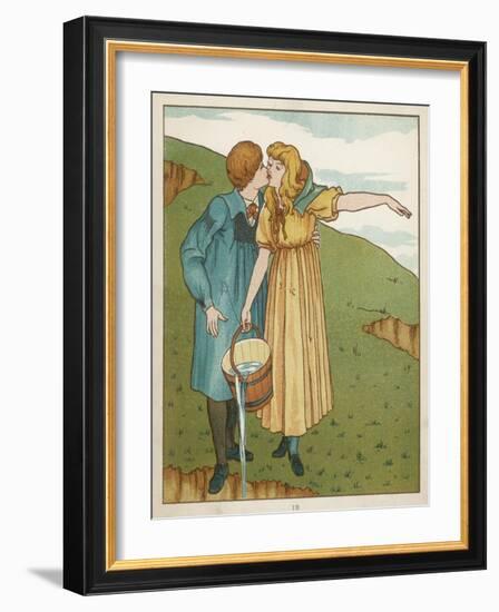 Jack and Jill are Head Over Heels in Love-Edward Hamilton Bell-Framed Art Print