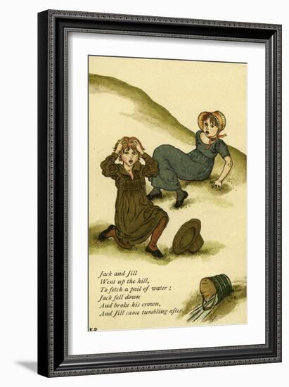 Jack and Jill illustrated-Kate Greenaway-Framed Giclee Print
