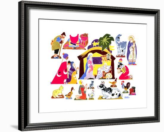 Jack and Jill Make a Creche - Jack & Jill-Frank Dobias-Framed Giclee Print