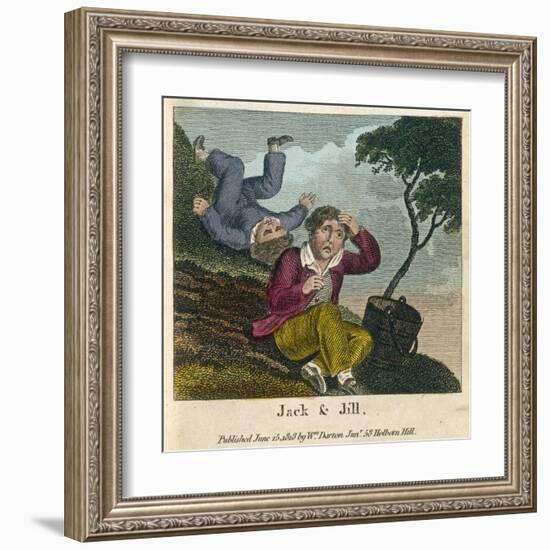 Jack and Jill Went Up the Hill to Fetch a Pail of Water-null-Framed Art Print