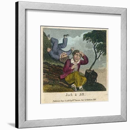 Jack and Jill Went Up the Hill to Fetch a Pail of Water-null-Framed Art Print