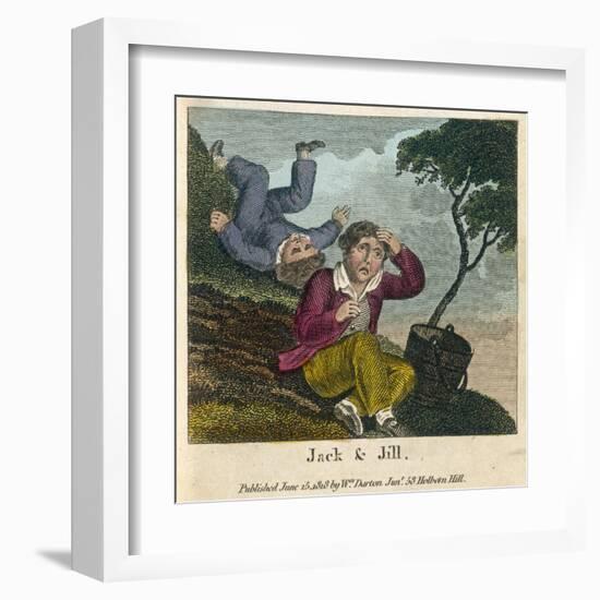 Jack and Jill Went Up the Hill to Fetch a Pail of Water-null-Framed Art Print