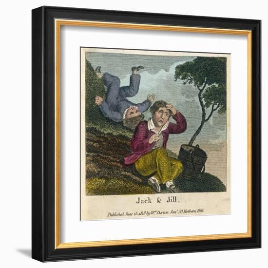 Jack and Jill Went Up the Hill to Fetch a Pail of Water-null-Framed Art Print