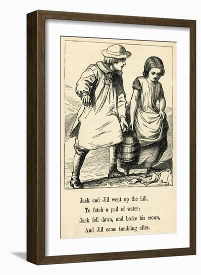 Jack and Jill Went Up the Hill-T. Dalziel-Framed Art Print