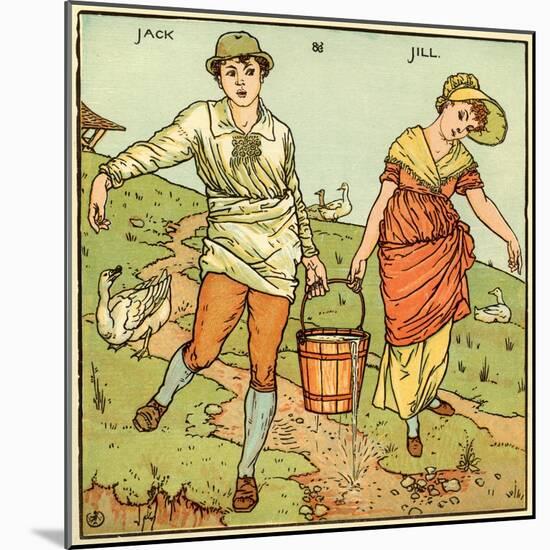 Jack and Jill-Walter Crane-Mounted Giclee Print