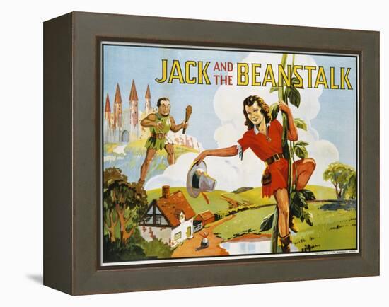 Jack and the Beanstalk Color Print-null-Framed Premier Image Canvas