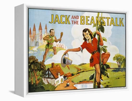 Jack and the Beanstalk Color Print-null-Framed Premier Image Canvas