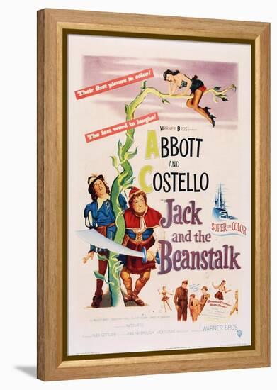 Jack and the Beanstalk, from Left: Bud Abbott, Lou Costello, 1952-null-Framed Stretched Canvas