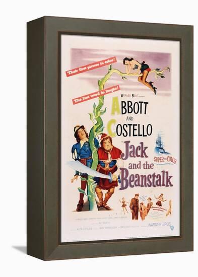 Jack and the Beanstalk, from Left: Bud Abbott, Lou Costello, 1952-null-Framed Stretched Canvas