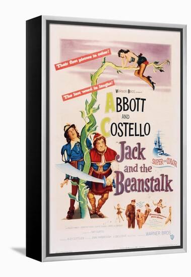 Jack and the Beanstalk, from Left: Bud Abbott, Lou Costello, 1952-null-Framed Stretched Canvas