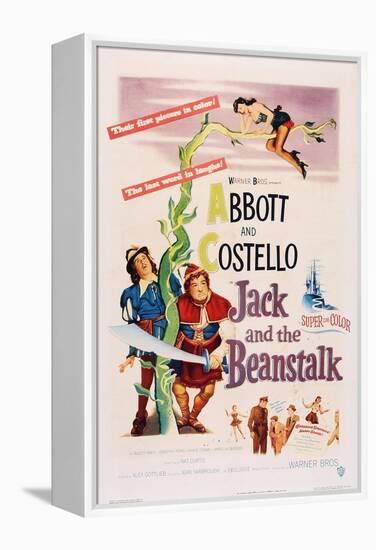 Jack and the Beanstalk, from Left: Bud Abbott, Lou Costello, 1952-null-Framed Stretched Canvas