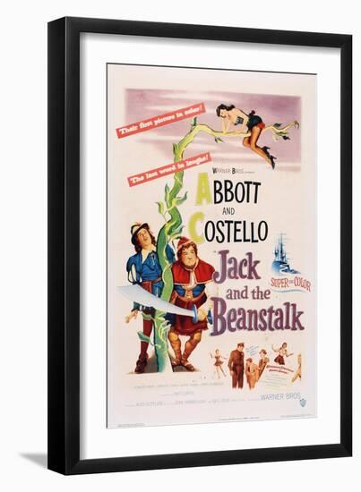 Jack and the Beanstalk, from Left: Bud Abbott, Lou Costello, 1952-null-Framed Art Print