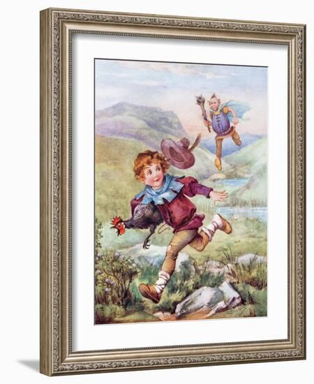 Jack and the Beanstalk Illustration-null-Framed Giclee Print