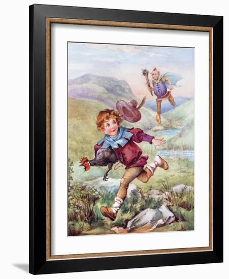 Jack and the Beanstalk Illustration-null-Framed Giclee Print