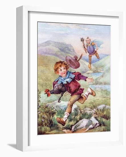 Jack and the Beanstalk Illustration-null-Framed Giclee Print