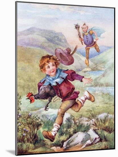 Jack and the Beanstalk Illustration-null-Mounted Giclee Print