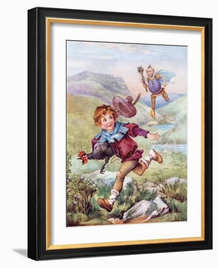 Jack and the Beanstalk Illustration-null-Framed Giclee Print